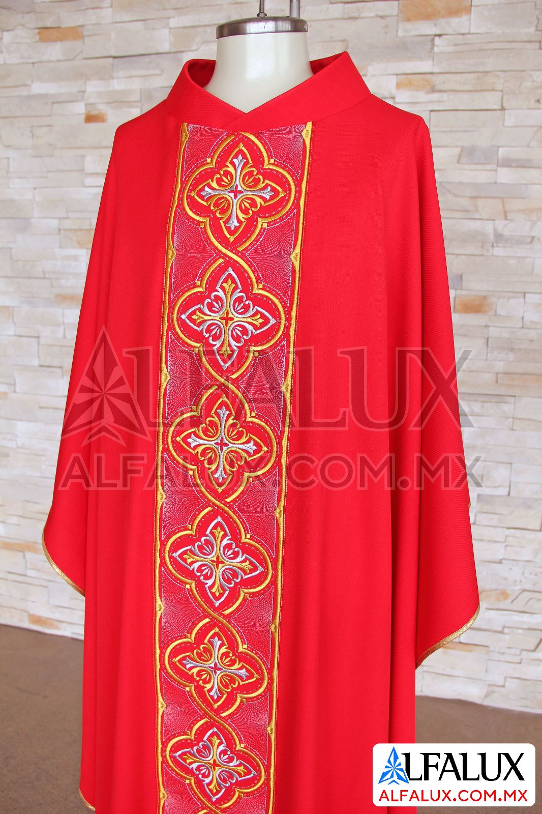 08 SAN MARCOS  Casulla Alfalux Central Rojo 53 (5)